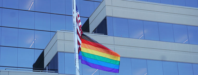 Pride Flag at BECU