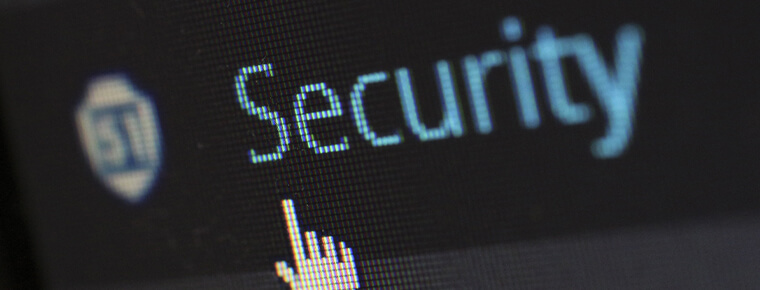 Image of the word security on a computer screen