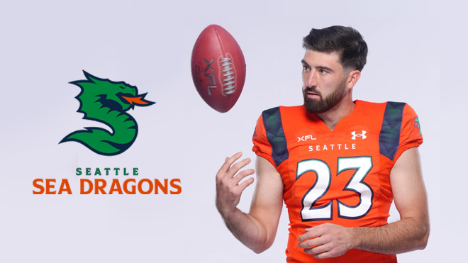 Seattle Sea Dragons logo and football player