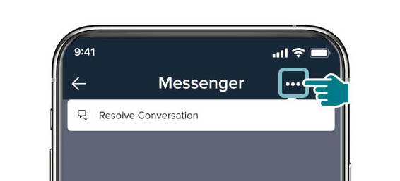 Mobile screen resolve conversation window